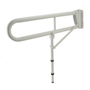 Hinged Support Rail with Leg 800mm - White