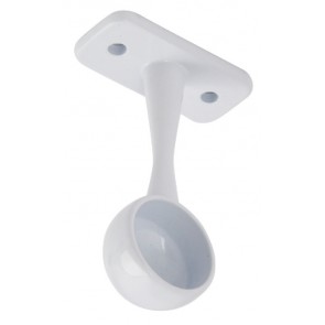 Ø 19mm Wardrobe Tube End Bracket - White