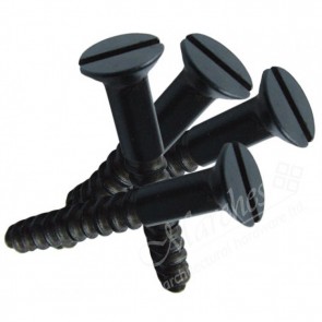Slotted Black Countersunk Screw (100) - Various Sizes
