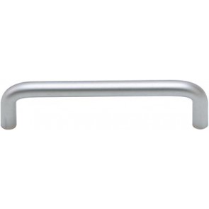 D handle,  64-448 mm hole centres, ø 8 mm, aluminium coloured steel