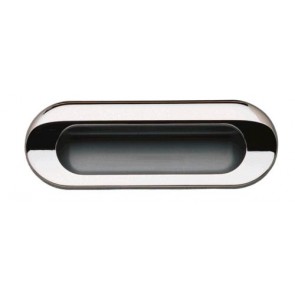 Flush Handle 111x41mm - Polished Chrome/Aluminium Coloured