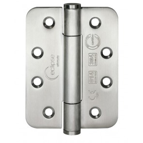 102 x 76 x 3mm Concealed Bearing Radius Hinge (Grade 304) - Pair