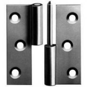 3" Lift Off Steel Butt Hinges (pair) - Zinc 