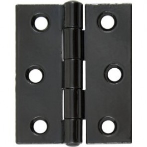 3" Steel Butt Hinges (pair) - Black Powder Coated