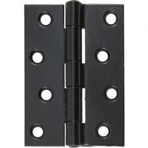 4" Steel Butt Hinges (pair) - Black Powder Coated