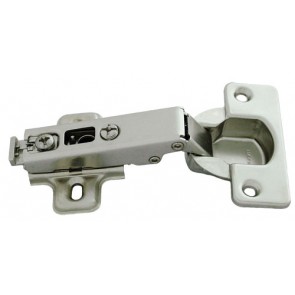 Sprung Kitchen Hinge Full Overlay 110º Clip On (pair) - Nickel Plated