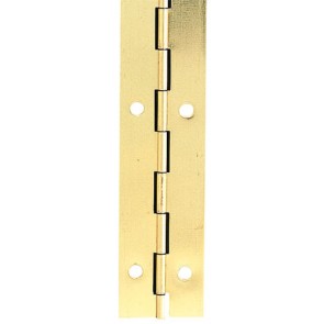 Steel Piano Hinge 40mm x 3.5m - Electro Brass