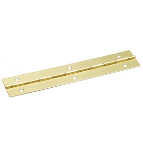 Steel Piano Hinge 32mm x 1.84m - Electro Brass