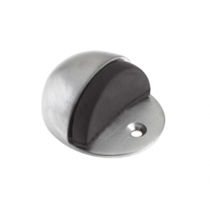 Oval Door Stop - Floor Mounted (40 x 48mm) - Satin Chrome