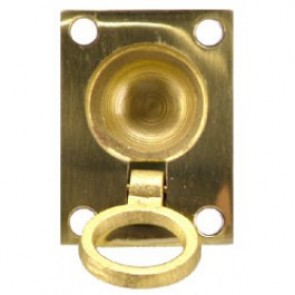 Flush Ring Pull - Polished Brass