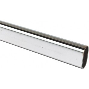 Wardrobe Rail 1.5m Polished Chrome