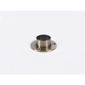 End Socket For 25mm Round Wardrobe Rail Antique Brass