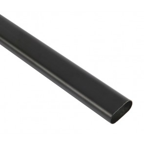 30mm x 15mm Oval Wardrobe Rail Matt Black 1219mm