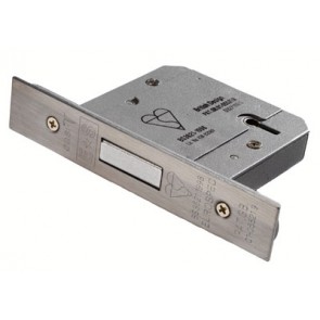 British Standard 5 Lever Deadlock 64mm - Satin Stainless Steel