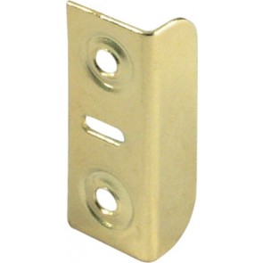 Plated Angled Strike Plate - Brass