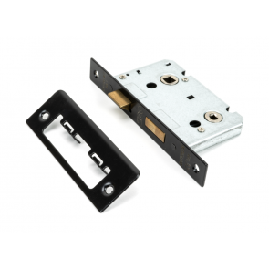 Bathroom Mortice Lock - Black (Various Sizes)