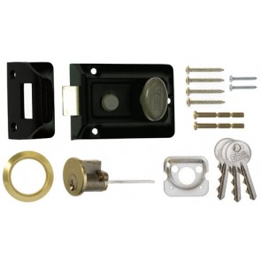 Yale Night Latch 60mm Backset - Black Case