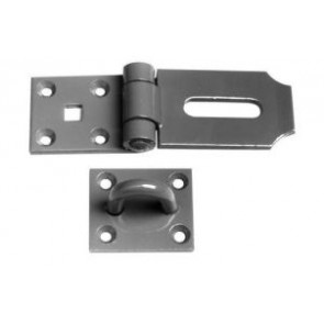 6" Black Hasp & Staple