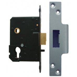 Euro Fire/Hotel Lock 76mm - Satin