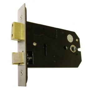 5" Horizontal Bathroom Lock Satin Stainless Steel