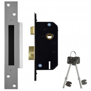 5 Lever Sash Lock 2" - Satin Chrome