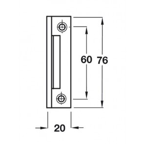 Strike Plate for Rim Budget Lock (18446)