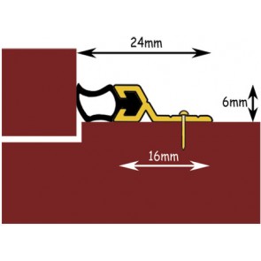 Exitex STD Standard Door Surround Screw Fix 6090mm - Aluminium