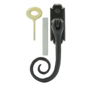 Black(25mm) Locking Monkeytail Espagnolette LH Fastener