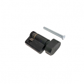 Single (Half) Thumbturn Euro Cylinder - Black (Various Sizes)