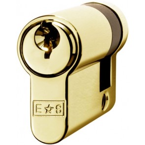 Single (Half) Euro Cylinder Keyed Alike - Polished Brass