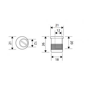 Round Single Shootbolt Thimble Keep For Flush Bolt