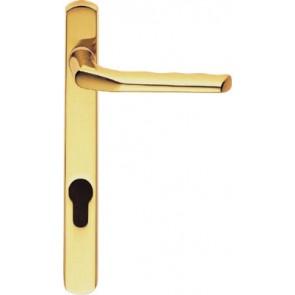 Carman Narrow Plate Handle 92mm Centres - Polished Brass