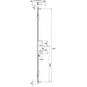 Slave Espag Lock 35mm Backset - Stainless Steel