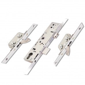 3 Point Door Lock 2 Hook 35mm Backset - Stainless Steel