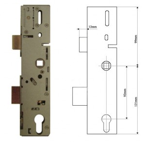 Era UPVC 92 Centres Gearbox Only 35mm Backset