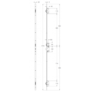 Winkaus 2 Hook AV2 Autolock - LH - 45mm bset