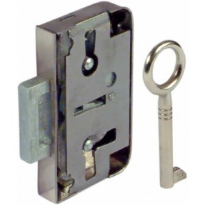 Lever rim lock, for lever bit keys, 15 or 30 mm backset