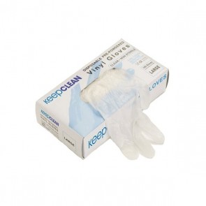 Powdered Vinyl Gloves Large (Size 9) (Box 100)