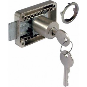 Rim lock with adjustable backset, ø 22 mm cylinder