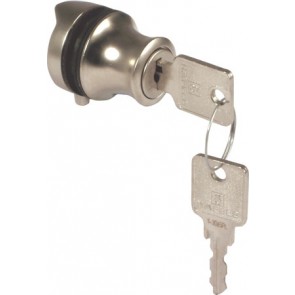Glass door cylinder locks, with locking pin and backplate