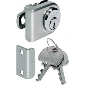 Glass door cylinder lever lock, keyed alike