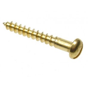 Round Head Brass Screws Gauge 3 x 3/8'' Slotted