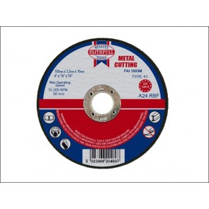 100mm x 3.2 x 16 dia METAL CUT OFF DISCS