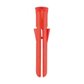 Red Plastic Plugs with Screws (30mm Red Plug, 4.0x40 Screw) 25 Pack