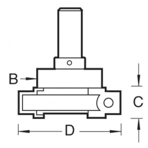 20mm Espag Lock Recess Cutter 1/2" Shank