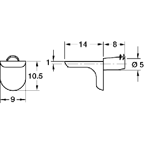 Wooden Shelf Support - Nickel Plated (100)