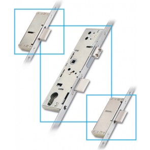 3 Point Door Lock 2 Linear 35mm Backset - Stainless Steel