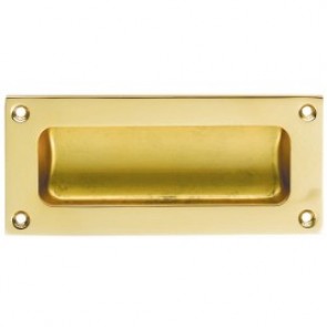 Flush Pull - Polished Brass - Various Sizes