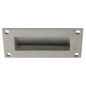 Flush Pull Handle 100mm x 50mm - Satin Stainless Steel