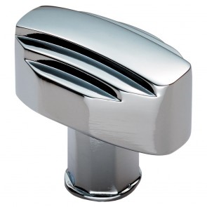 Art Deco Cabinet Knob 30mm x 20mm - Polished Chrome